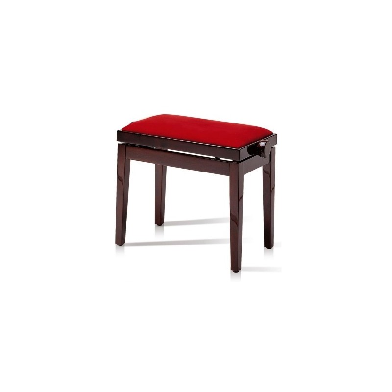 Banqueta Piano Regulable BG27 Nogal Brillo/Terciopelo Rojo · Tienda online  · Art Guinardo